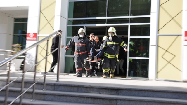 Soma Adliyesi'nde yangın tatbikatı