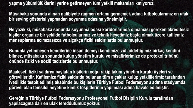 Kocaelispor'dan Sakaryaspor maçı ile ilgili açıklama: Acımasızca ve alçakça fiziki saldırılarda bulunuldu