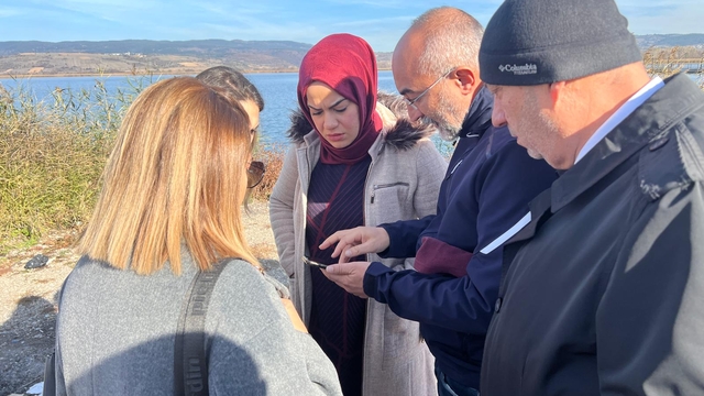 Türkiye Çevre Ajansı yetkilileri Yeniçağa Gölü'nde inceleme yaptı