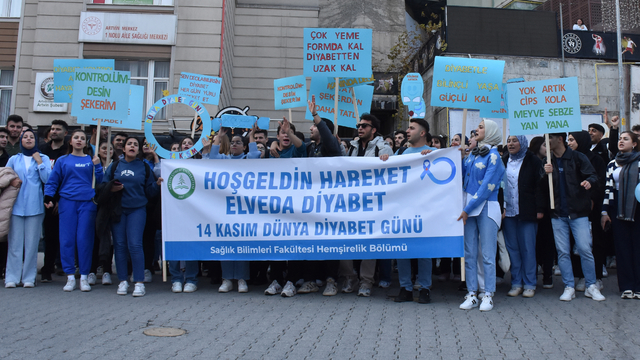 Artvin'de diyabet farkındalık yürüyüşü yapıldı