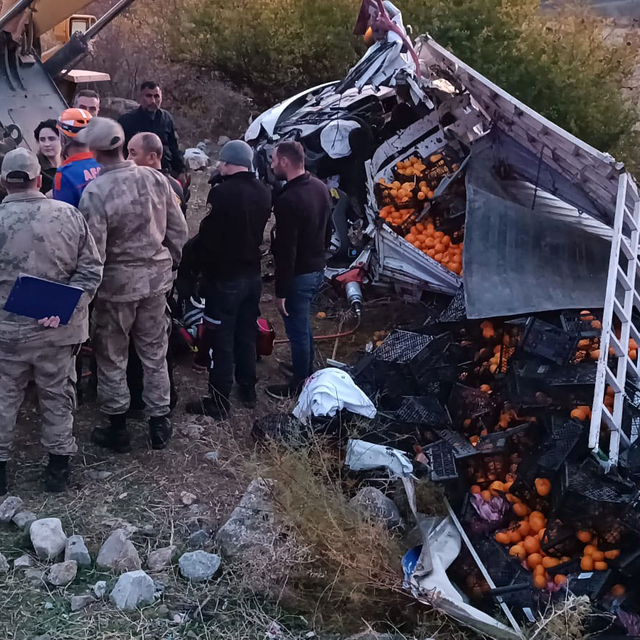 Bitlis'te kamyonetin şarampole devrilmesi sonucu baba öldü, oğlu yaralandı