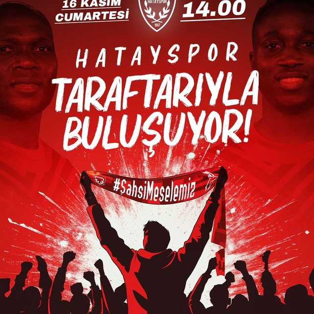 Hataysporlu futbolcular taraftarıyla kucaklaşacak