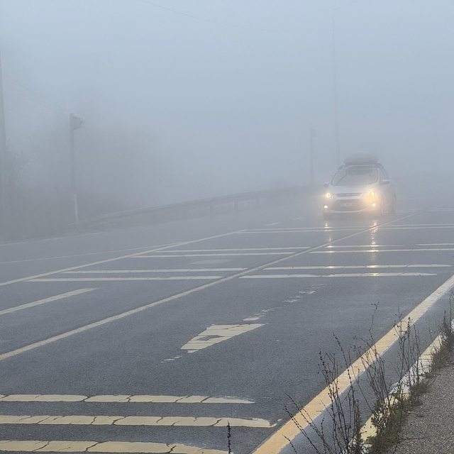 Bolu Dağı'nda sis etkili oldu