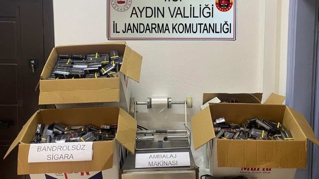 Germencik'te kaçak sigara operasyonunda 2 kişi gözaltına alındı