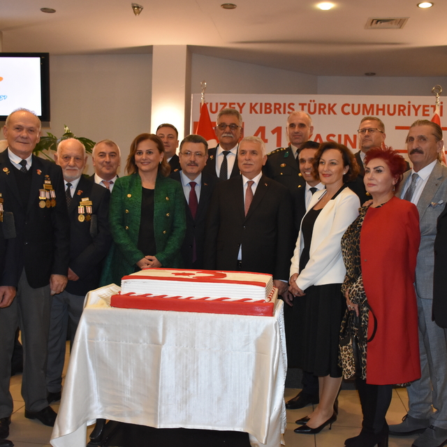 Trabzon'da KKTC'nin 41. kuruluş yılı dolayısıyla resepsiyon verildi