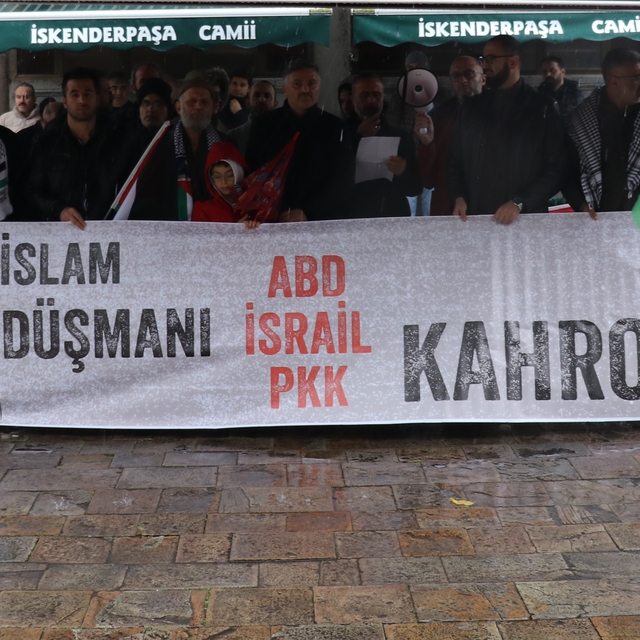 Trabzon'da Filistin'e destek açıklaması