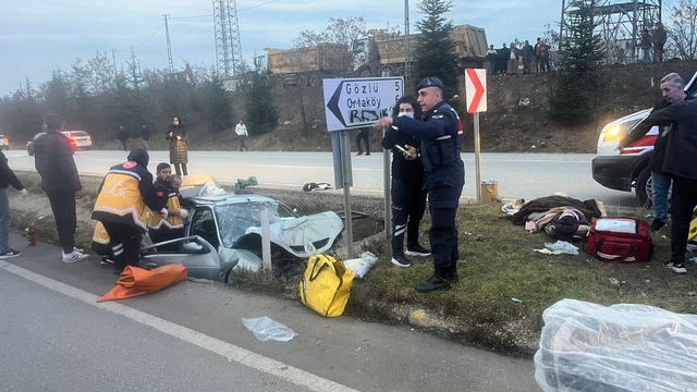 Karabük'te su kanalına düşen otomobilin sürücüsü öldü, 3 kişi yaralandı