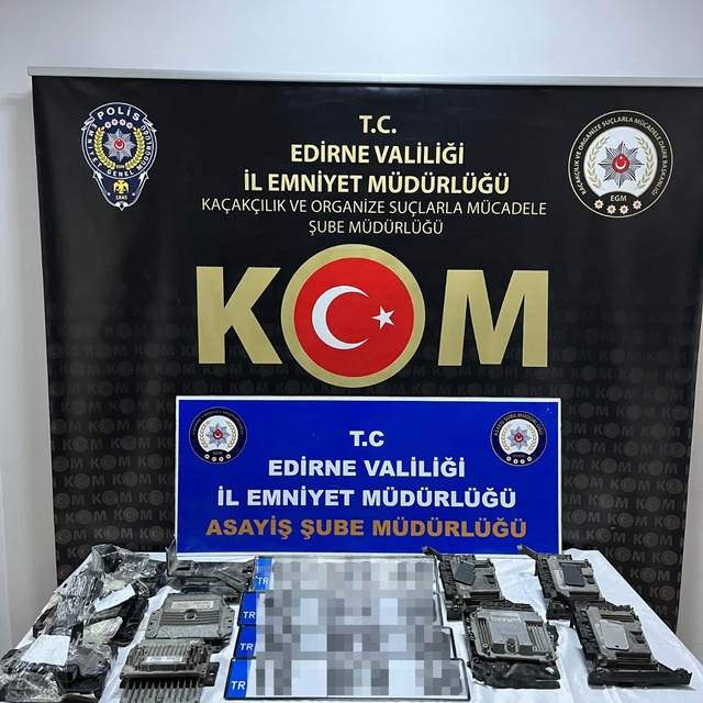 Edirne'de "change" oto şebekesine operasyon
