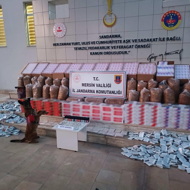 Mersin'de 208 bin 830 makaron ele geçirildi