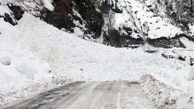 Artvin'de 6 köye ulaşımın sağlandığı kara yolu çığ nedeniyle kapandı