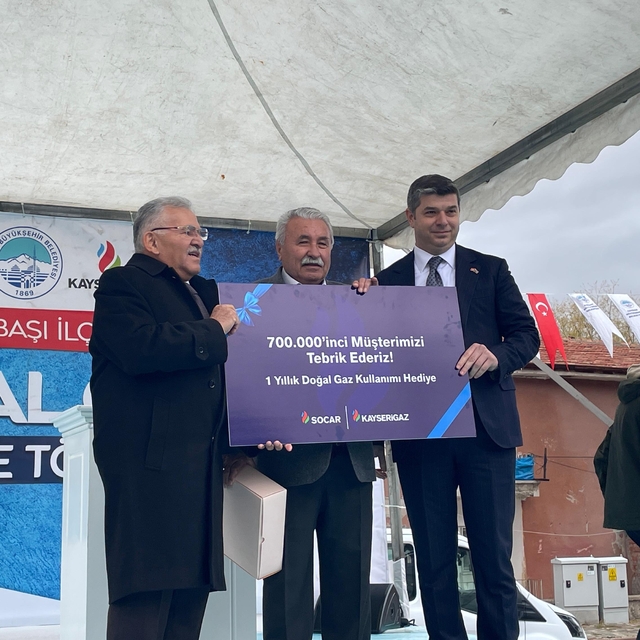 Kayseri'nin Pınarbaşı ve Sarız ilçeleri doğal gaza kavuştu