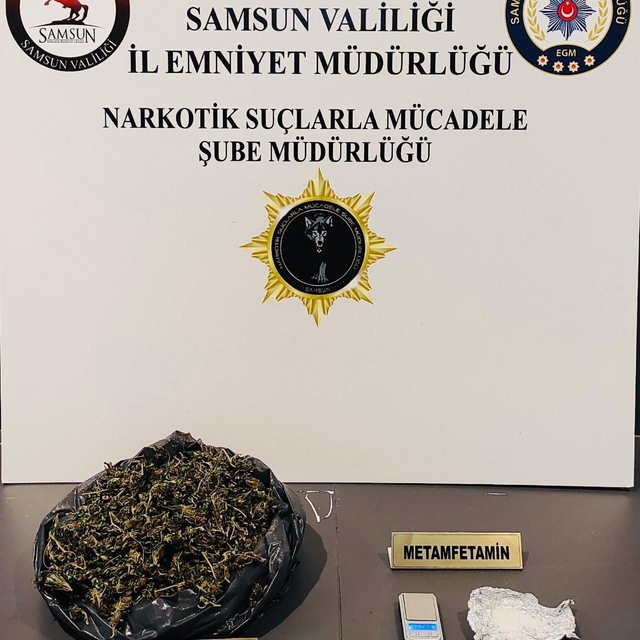 Samsun'da uyuşturucu kullandığı için aranan kişi uyuşturucuyla yakalandı