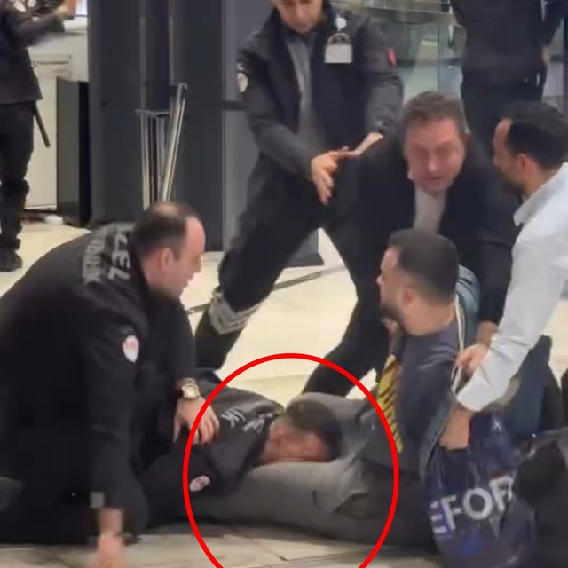 Güvenlik görevlisi tartıştığı vatandaşın bacağını ısırdı; o anlar kamerada