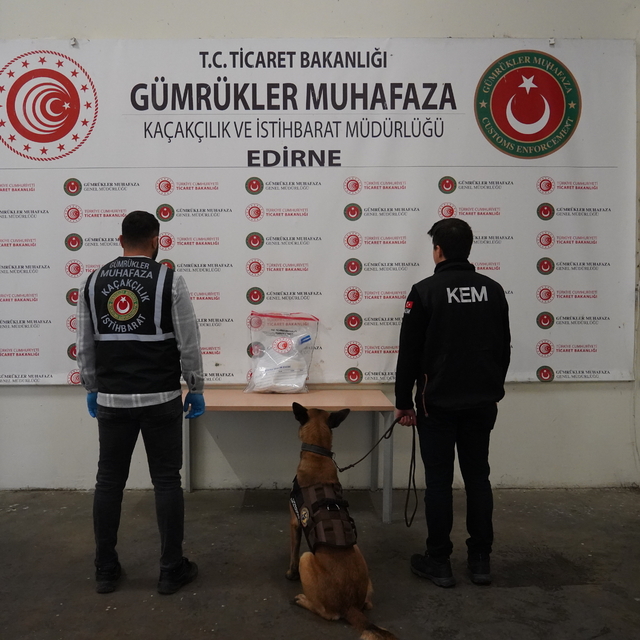 Edirne'de sınır kapılarındaki uyuşturucu operasyonunda 3 şüpheli yakalandı