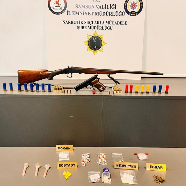 Samsun'da uyuşturucu ve silah kaçakçılığı operasyonunda 1 zanlı yakalandı