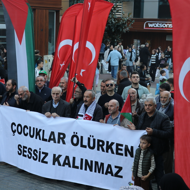 Trabzon'da Filistin'e destek yürüyüşü yapıldı