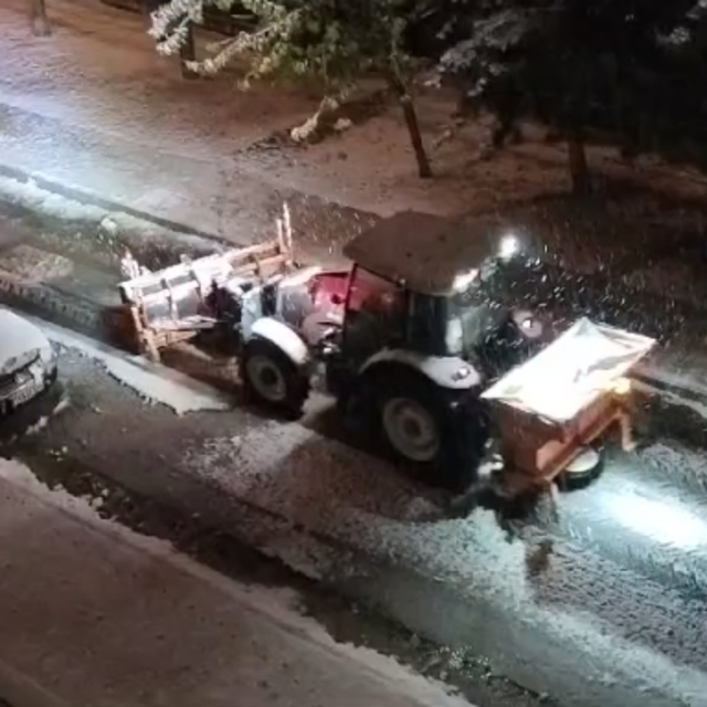 Çorum'da kar yağışı etkili oldu