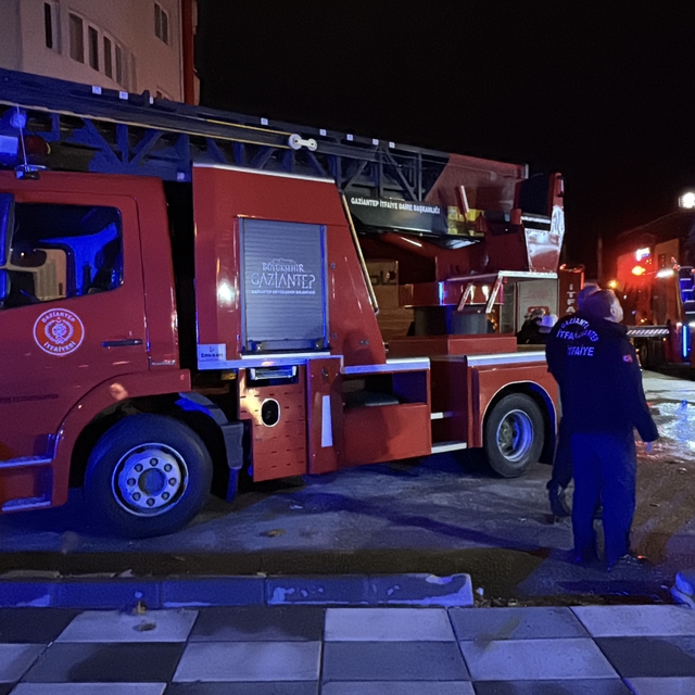 Gaziantep'te mobilyacının depo bölümünde çıkan yangın söndürüldü