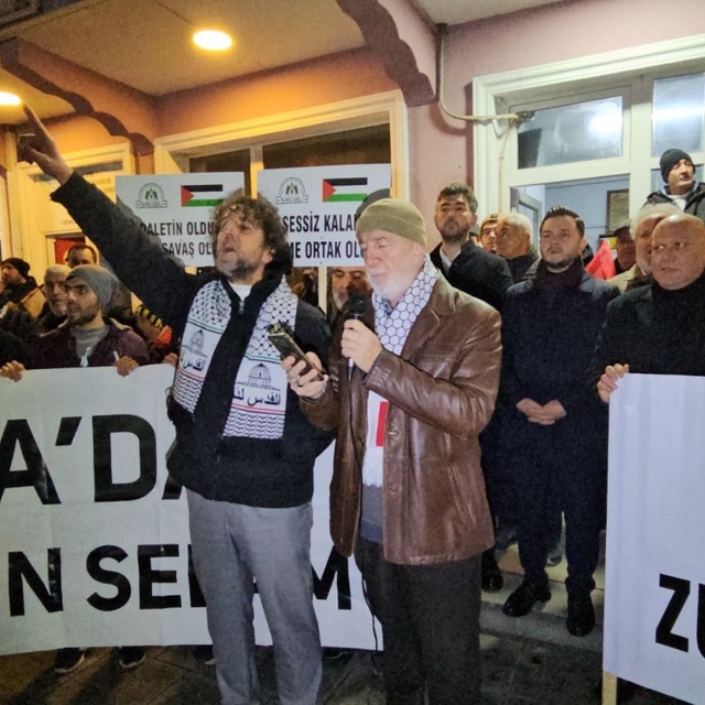 Sapanca'da Filistin'e destek yürüyüşü yapıldı