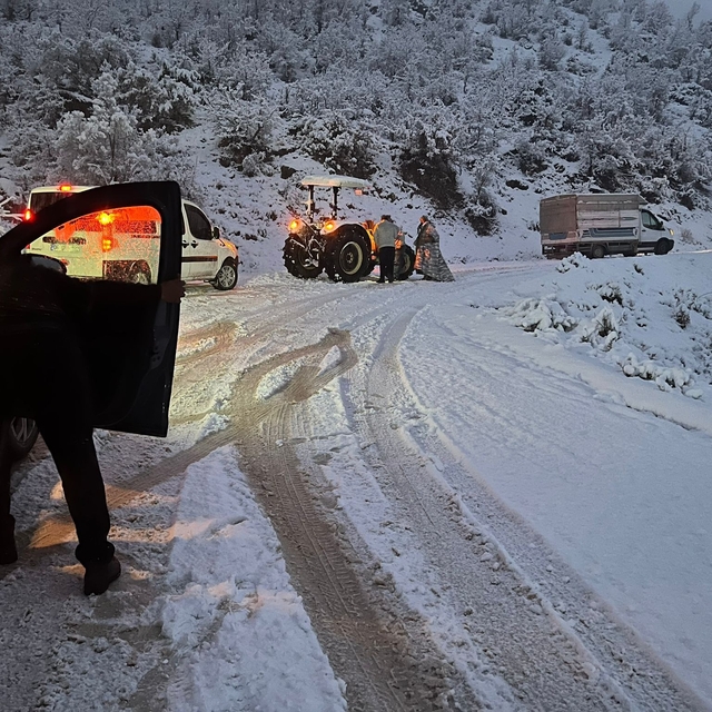 Siirt'te kar yağışı etkili oldu