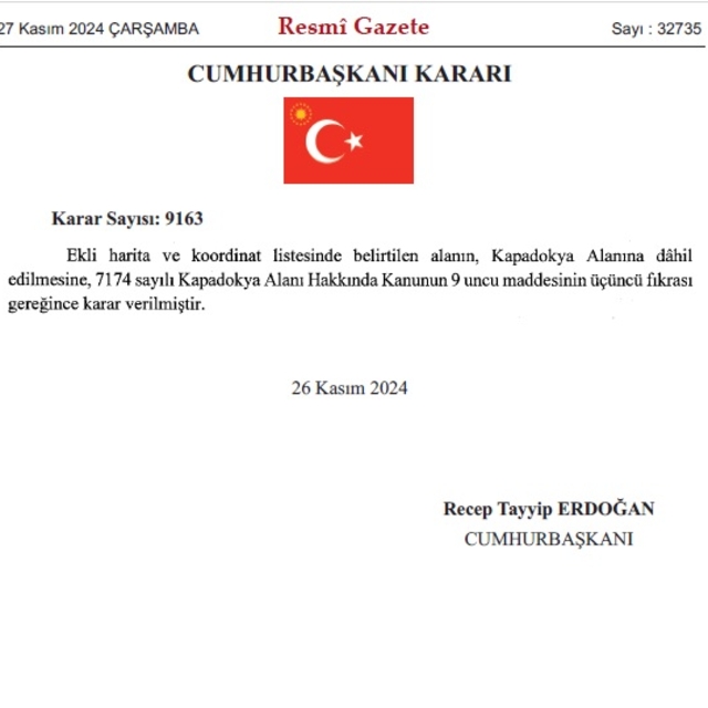 Soğanlı Vadisi, Cumhurbaşkanlığı kararıyla Kapadokya'ya dahil edildi