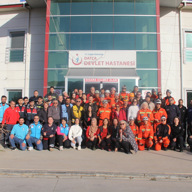 Datça Devlet Hastanesinde deprem tatbikatı yapıldı