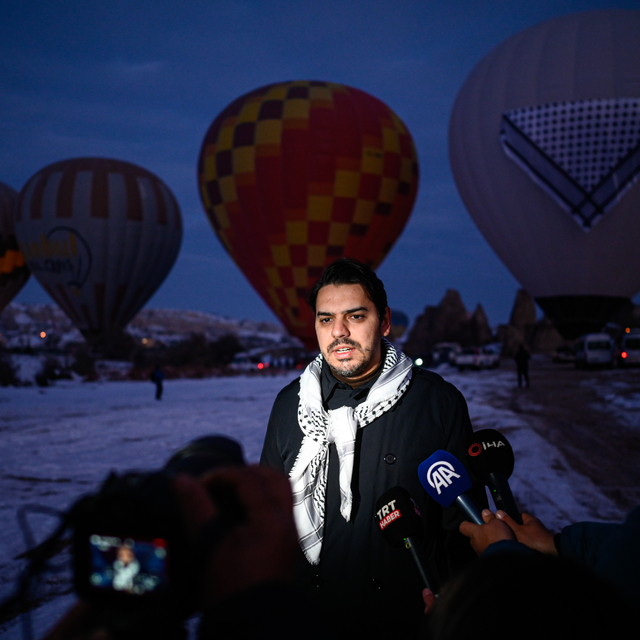 Kapadokya'da "Barış Balonu" Gazze halkına destek için uçtu