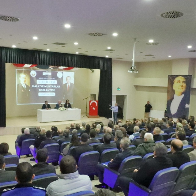 Kırklareli Valisi Turan, Vize ilçesinde muhtarlar toplantısına katıldı