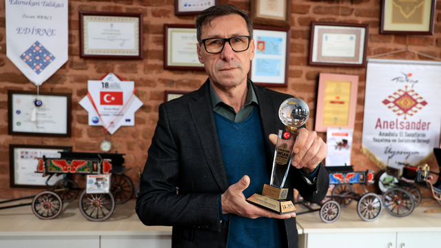 Edirneli zanaatkar Abacı "Yaşayan İnsan Hazinesi" olmaktan onur duyuyor