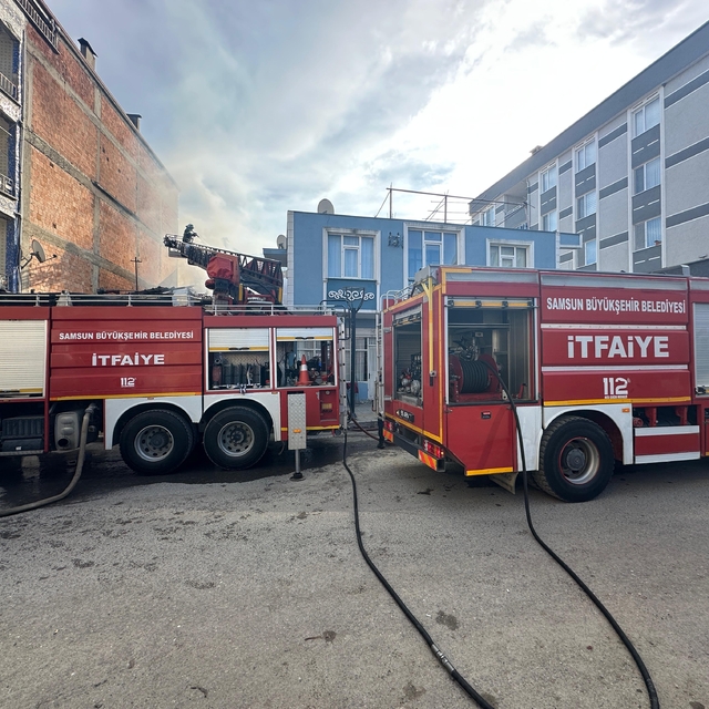 Samsun'da bir evde çıkan yangın hasara yol açtı