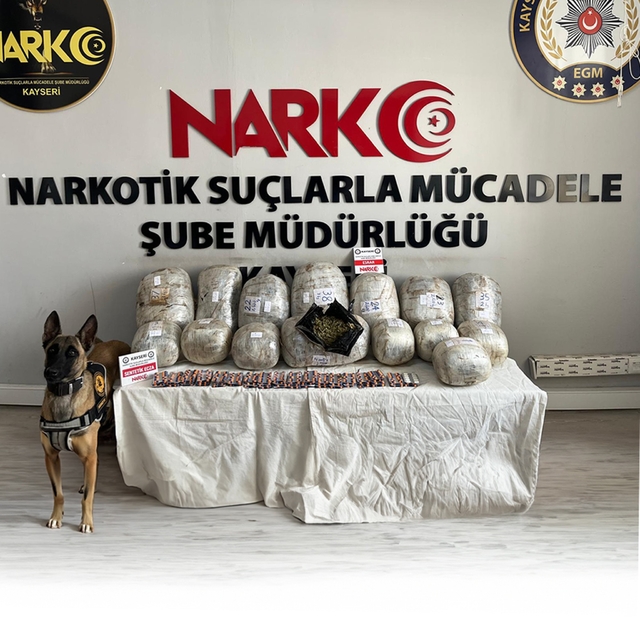 Kayseri'de 36 kilogram uyuşturucu ele geçirildi