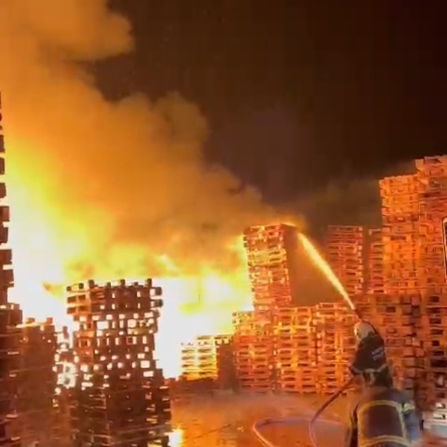 Adana'da palet imalathanesindeki yangın korkuttu