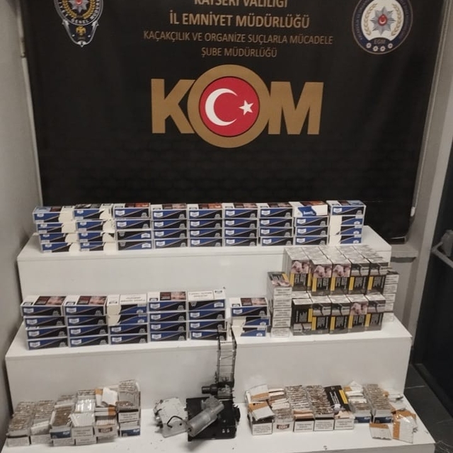 Kayseri'de düzenlenen kaçakçılık operasyonunda 3 şüpheli yakalandı
