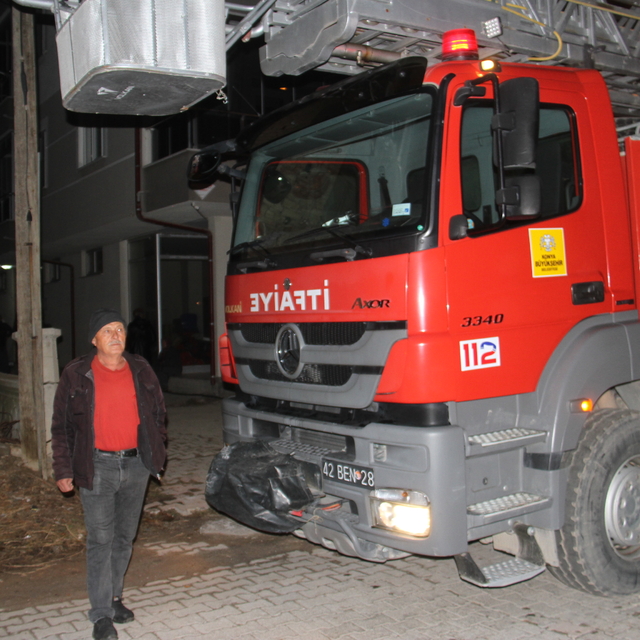 Beyşehir'de ev yangını