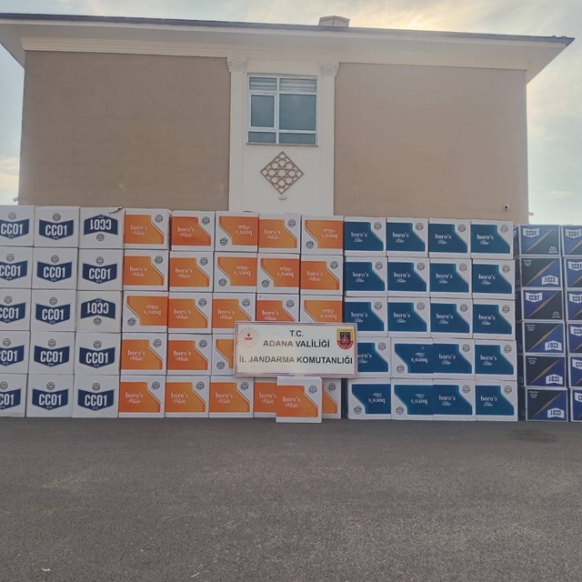 Adana'da  7 milyon 660 bin bandrolsüz makaron ele geçirildi