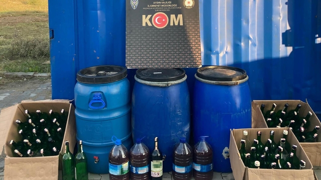 Aydın'da 374 litre 'sahte içki' ele geçirildi; 3 gözaltı