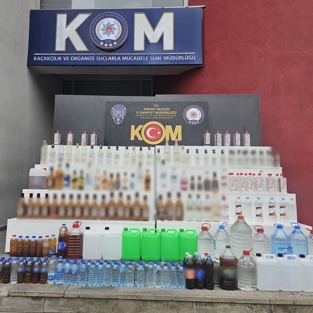 Adana'da 567 litre sahte içki ele geçirildi