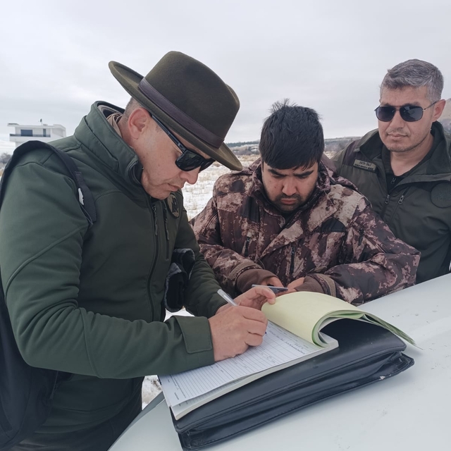 Kayseri'de yasa dışı avlanan 3 kişiye ceza kesildi