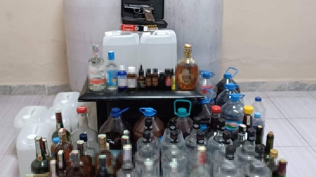 Tekirdağ'da 246 litre sahte içki ele geçirildi