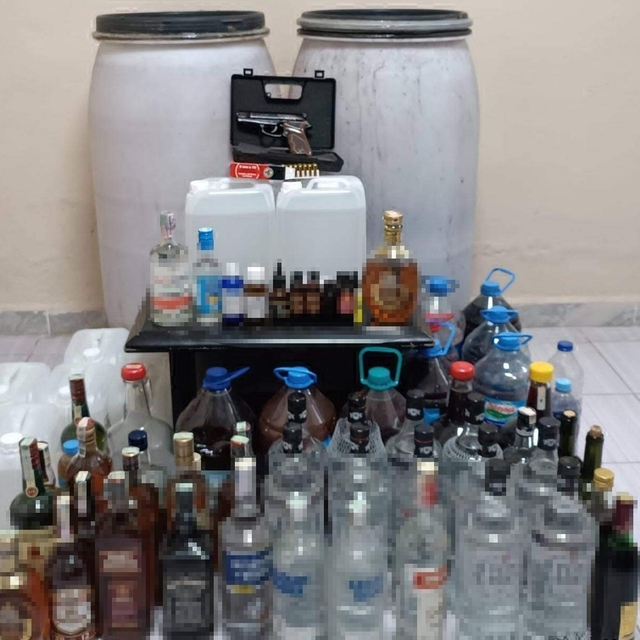 Tekirdağ'da 246 litre sahte içki ele geçirildi