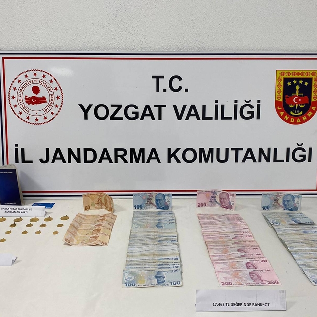 Yozgat'ta bir evden altın ve para çalan zanlı yakalandı