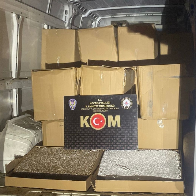 Kocaeli'de 891 bin makaron ele geçirildi