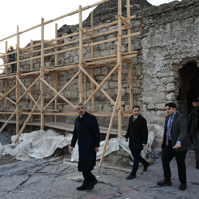 Edirne'deki Gazi Mihal Hamamı'nın ihyası için başlatılan çalışmalar sürüyor