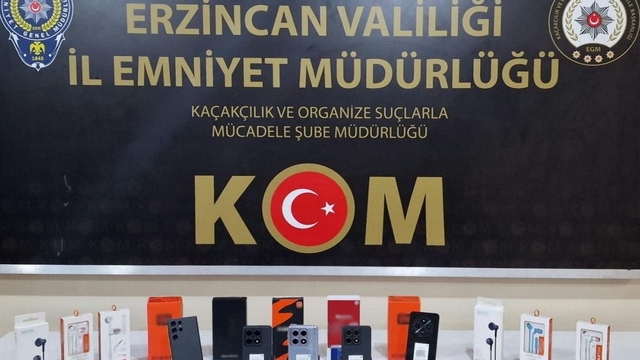 Erzincan'da kaçak cep telefonu operasyonunda 1 şüpheli yakalandı