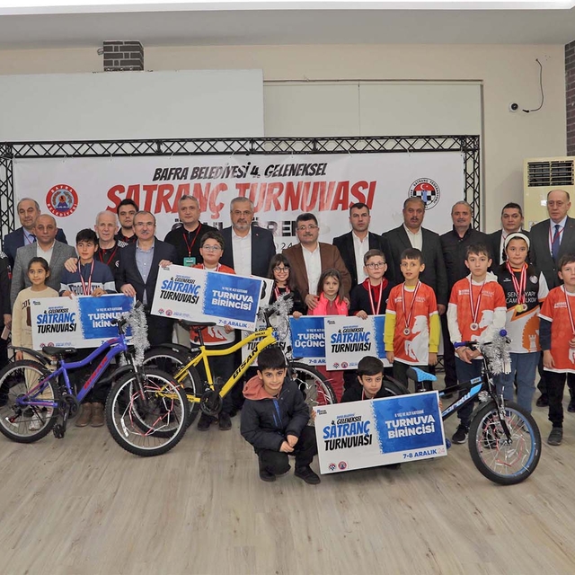 Bafra'da 4'üncü geleneksel satranç turnuvası yapıldı