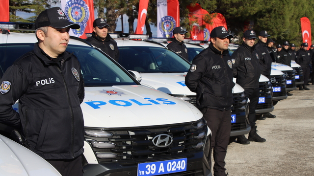 Kırklareli'nde yeni polis araçları törenle hizmete alındı