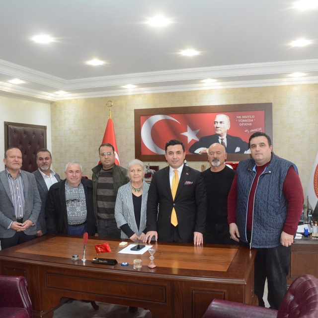 Anamur'da basın mensuplarından Cumhuriyet Başsavcısı Tanju Çatlı'ya ziyaret