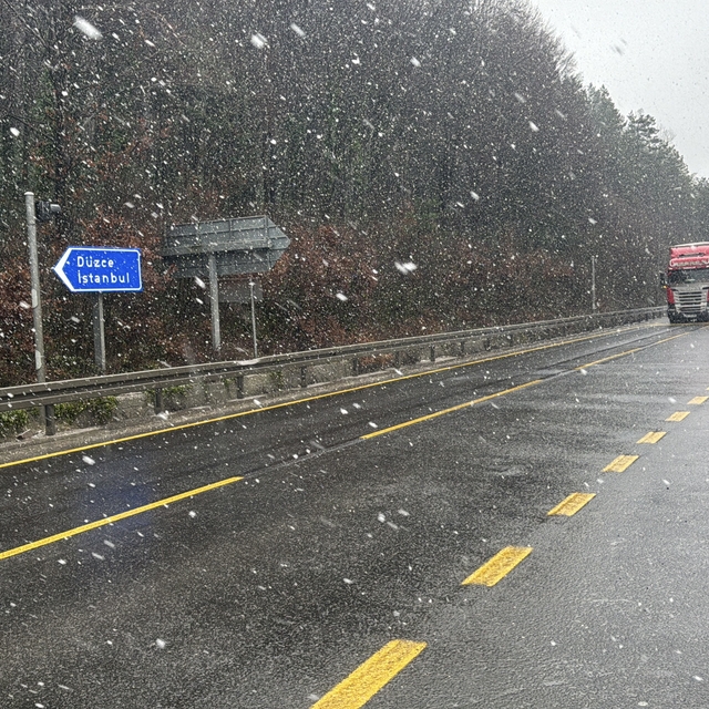 Bolu Dağı'nda kar yağışı başladı