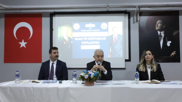 Kırklareli Valisi Turan, Pehlivanköy ilçesinde muhtarlar toplantısına katıldı