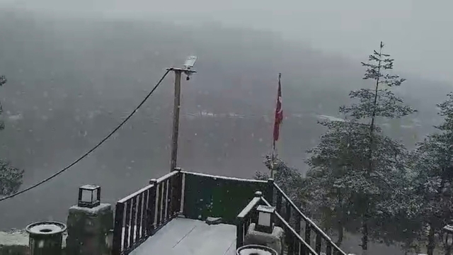 Karabük'ün yüksek kesimlerine kar yağdı